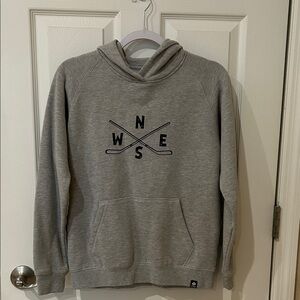 CCM Gray Hockey Hoodie with Crossed Sticks Design